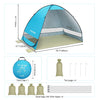 G4Free Large Pop up Beach Tent for 3-4 Person, UPF 50+ Automatic Sun Shelter Canopy Portable Outdoor Cabana Sun Umbrella