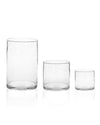 ARIAMOTION Candle Holder Set of 3 Clear Glass seeded Bubbles Modern Hurricane Cylinder Table Centerpiece Pillar Votive Flower vase Room Decor Wedding Birthday Party Event 8" 5" 3.5" Height