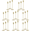 Gold Candle Holders 24Pcs/ 8 Set - Elegant Metal Candlestick Holders for 3/4 InchTaper & LED Candles, Weddings, Parties, Home Decor - Decorative Centerpieces for Table, Mantle, Fireplace