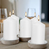 White Pillar Candles - Set of 6-3" x 6" Dripless Unscented Candles in White for Home Decor, Relaxation & All Occasions