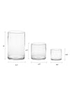 ARIAMOTION Candle Holder Set of 3 Clear Glass seeded Bubbles Modern Hurricane Cylinder Table Centerpiece Pillar Votive Flower vase Room Decor Wedding Birthday Party Event 8" 5" 3.5" Height