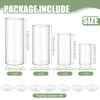 Jinei 48 Pcs 4 Sizes Glass Cylinder Vase Round Clear Vases Hurricane Floating Candle Holder with 96 Pcs Floating Candles for Holiday Wedding Centerpieces Party Event Home Decor (4/6/ 8/10 Inch Tall)