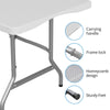 6ft Plastic Folding Table, Outdoor Indoor Portable for Camping, Party, Picnic w/Handle, Lock - White