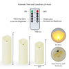 Homemory Flameless Candles, LED Candles, Battery Operated Candles with Remote Timers, Electric Fake Candles, Made of Frosted Plastic, Won't Melt, Ivory, Set of 9