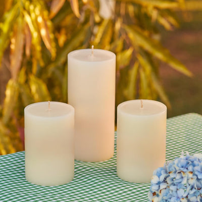 Simply Soson Citronella Candle - Citronella Scented Pillar Candles Ivory - 3x6 inch - 3 Pack - Long Lasting Burn Outside Candles for Garden Yard Balcony, Summer Camping