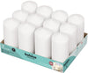 BOLSIUS 12 White Pillar Candles Bulk - 2.3 x 4.7 Inches Unscented Candle Set - 33 Hours Clean Burning - No Palm Oil - 0% Animal Fat - Premium European Quality - Party, & Special Occasion Candles