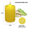 12 Pack 2x3 Inch Citronella Pillar Candles Outdoor Indoor, 22 Hours Dripless Smokeless Yellow Candles for for Home Garden Pool Porch