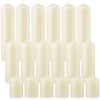 MTLEE 18 Pcs Set of 3 Pillar Candles Ivory Pillar Candle Bulk 2 in x 3, 6, 8 Long Burning Candles Clean Unscented Smokeless Pillar Candles for Wedding Emergency Lanterns Vigil Ceremony Party(White)