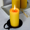 AGLARY 3PCS 3 * 6" Beeswax Pillar Candles, Large Handmade Pure Beeswax Rolled Candles, Unscented & Dripless & Smokeless,Original Color