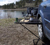 Tire Table Vehicle Tire-Mounted Steel Camping, Travel, Tailgating and Outdoor Work Table, Black (Steel) , 29 x 23 x 1.5"