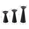 Black Candle Holders Set of 3 - Metal Candle Holders for Pillar Candles - 3 Pillar Candle Holder Centerpiece - Pillar Candle Holders for Table - Black Candle Holder Set Candle Stands Decorative