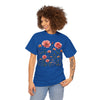 Wildflowers and Pink Roses, Graphic T-Shirts for Women, Floral Shirt, Womens Short Sleeve, Ladies Graphic Tees #5015TTS