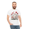 Wildflowers and Red Roses, Graphic T-Shirts for Women, Floral Shirt, Womens Short Sleeve, Ladies Graphic Tees #5035TTS