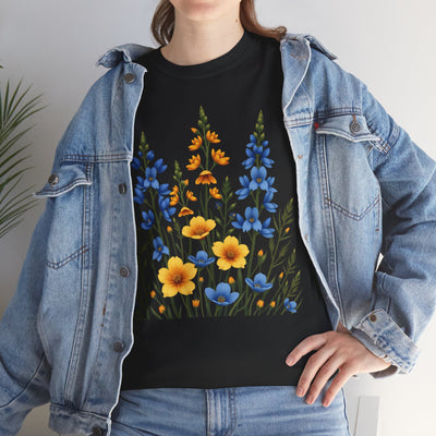 Wildflowers, Graphic T-Shirts for Women, Floral Shirt, Womens Short Sleeve, Ladies Graphic Tees #5121TTS