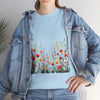 Wildflowers, Graphic T-Shirts for Women, Floral Shirt, Womens Short Sleeve, Ladies Graphic Tees #5104TTS