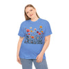 Wildflowers and Pink Roses, Graphic T-Shirts for Women, Floral Shirt, Womens Short Sleeve, Ladies Graphic Tees #5023TTS