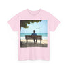 Have You Forgiven Your Ex?  Man on Bench Looking at Waves, Forgiving T-Shirt, Forgiveness, Relationship Healing Top #5005STS