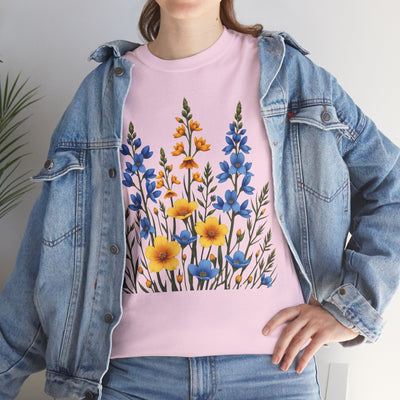 Wildflowers, Graphic T-Shirts for Women, Floral Shirt, Womens Short Sleeve, Ladies Graphic Tees #5121TTS