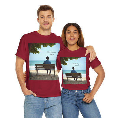 Have You Forgiven Your Ex?Man on Bench Looking at Waves, Forgiving T-Shirt, Forgiveness, Relationship Healing Top #5005STS