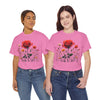 Wildflowers and a Red Rose, Graphic T-Shirts for Women, Floral Shirt, Womens Short Sleeve, Ladies Graphic Tees #5007TTS
