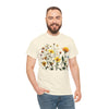 Wildflowers and a Yellow Rose, Graphic T-Shirts for Women, Floral Shirt, Womens Short Sleeve, Ladies Graphic Tees #5009TTS