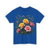 Wildflowers and Pink & Yellow Roses, Graphic T-Shirts for Women, Floral Shirt, Womens Short Sleeve, Ladies Graphic Tees #5149TTS