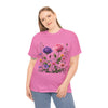 Wildflowers and Pink/Violet Roses, Graphic T-Shirts for Women, Floral Shirt, Womens Short Sleeve, Ladies Graphic Tees #5101TTS