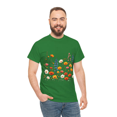 Wildflowers, Graphic T-Shirts for Women, Floral Shirt, Womens Short Sleeve, Ladies Graphic Tees #5110TTS