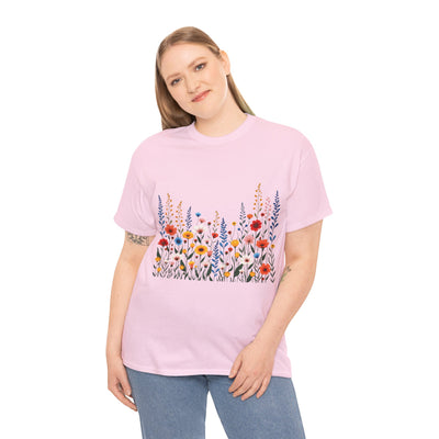 Wildflowers, Graphic T-Shirts for Women, Floral Shirt, Womens Short Sleeve, Ladies Graphic Tees #5107TTS