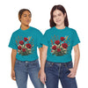 Wildflowers and Red Roses, Graphic T-Shirts for Women, Floral Shirt, Womens Short Sleeve, Ladies Graphic Tees #5129TTS