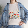 Wildflowers, Graphic T-Shirts for Women, Floral Shirt, Womens Short Sleeve, Ladies Graphic Tees #5113TTS