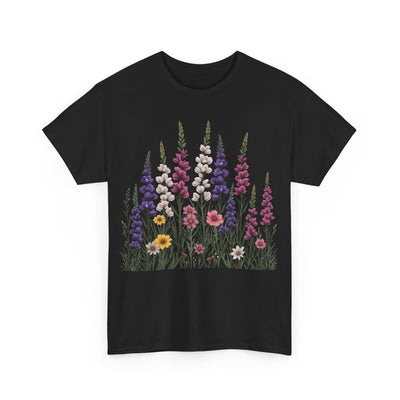 Wildflowers, Graphic T-Shirts for Women, Floral Shirt, Womens Short Sleeve, Ladies Graphic Tees #5124TTS