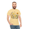 Wildflowers and a Yellow Rose, Graphic T-Shirts for Women, Floral Shirt, Womens Short Sleeve, Ladies Graphic Tees #5009TTS