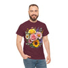 Wildflowers and Pink & Yellow Roses, Graphic T-Shirts for Women, Floral Shirt, Womens Short Sleeve, Ladies Graphic Tees #5145TTS