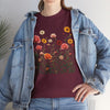 Wildflowers and Pink Roses, Graphic T-Shirts for Women, Floral Shirt, Womens Short Sleeve, Ladies Graphic Tees #5023TTS