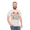 Wildflowers and Pink Roses, Graphic T-Shirts for Women, Floral Shirt, Womens Short Sleeve, Ladies Graphic Tees #5015TTS