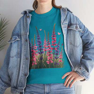 Wildflowers, Graphic T-Shirts for Women, Floral Shirt, Womens Short Sleeve, Ladies Graphic Tees #5119TTS