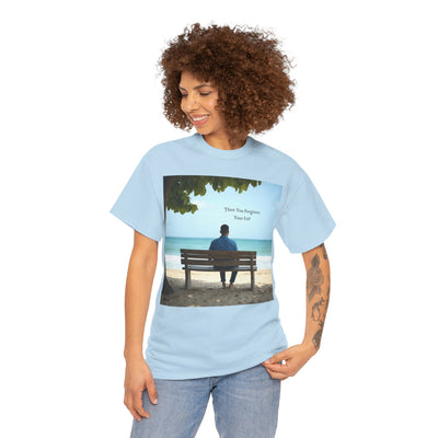 Have You Forgiven Your Ex?Man on Bench Looking at Waves, Forgiving T-Shirt, Forgiveness, Relationship Healing Top #5005STS