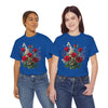 Wildflowers and Red Roses, Graphic T-Shirts for Women, Floral Shirt, Womens Short Sleeve, Ladies Graphic Tees #5130TTS