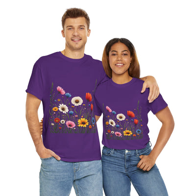 Wildflowers, Graphic T-Shirts for Women, Floral Shirt, Womens Short Sleeve, Ladies Graphic Tees #5109TTS