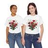 Wildflowers and Red Roses, Graphic T-Shirts for Women, Floral Shirt, Womens Short Sleeve, Ladies Graphic Tees #5131TTS
