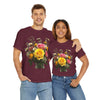 Wildflowers and Pink & Yellow Roses, Graphic T-Shirts for Women, Floral Shirt, Womens Short Sleeve, Ladies Graphic Tees #5143TTS