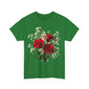 Wildflowers and Red Roses, Graphic T-Shirts for Women, Floral Shirt, Womens Short Sleeve, Ladies Graphic Tees #5127TTS