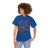 Wildflowers and Red Roses, Graphic T-Shirts for Women, Floral Shirt, Womens Short Sleeve, Ladies Graphic Tees #5035TTS