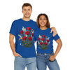 Wildflowers and Red Roses, Graphic T-Shirts for Women, Floral Shirt, Womens Short Sleeve, Ladies Graphic Tees #5128TTS