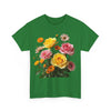Wildflowers and Pink & Yellow Roses, Graphic T-Shirts for Women, Floral Shirt, Womens Short Sleeve, Ladies Graphic Tees #5148TTS