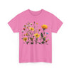 Wildflowers and a Yellow Rose, Graphic T-Shirts for Women, Floral Shirt, Womens Short Sleeve, Ladies Graphic Tees #5009TTS