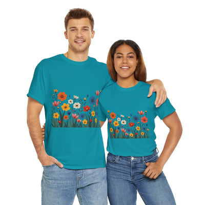 Wildflowers, Graphic T-Shirts for Women, Floral Shirt, Womens Short Sleeve, Ladies Graphic Tees #5112TTS