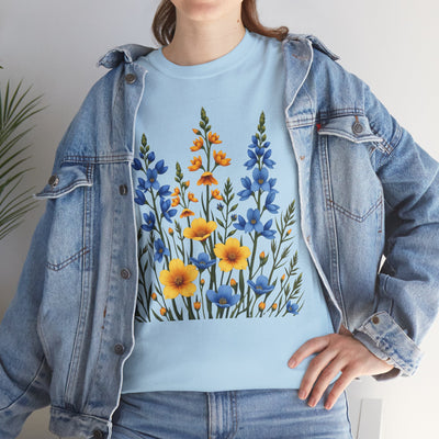 Wildflowers, Graphic T-Shirts for Women, Floral Shirt, Womens Short Sleeve, Ladies Graphic Tees #5121TTS
