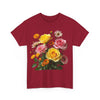 Wildflowers and Pink & Yellow Roses, Graphic T-Shirts for Women, Floral Shirt, Womens Short Sleeve, Ladies Graphic Tees #5148TTS